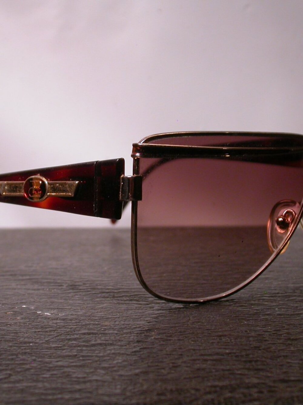 Paolo Gucci Status Eyes Gold Tortoise Big Shades Sunglasses Made in Italy